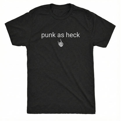 Punk as Heck Tee Black Mockup