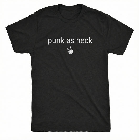 Punk as Heck Tee Black Mockup