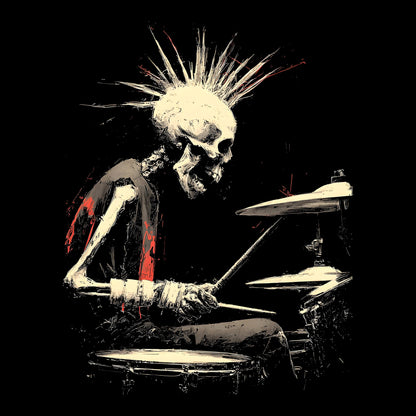 Punk Drummer T-Shirt Design