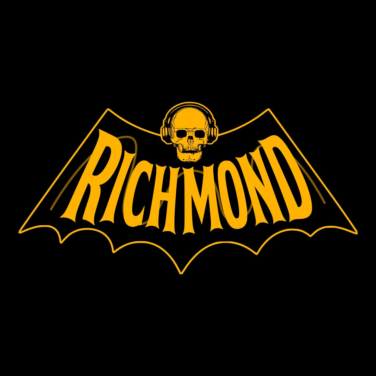 RVA Bat Tee Black Design
