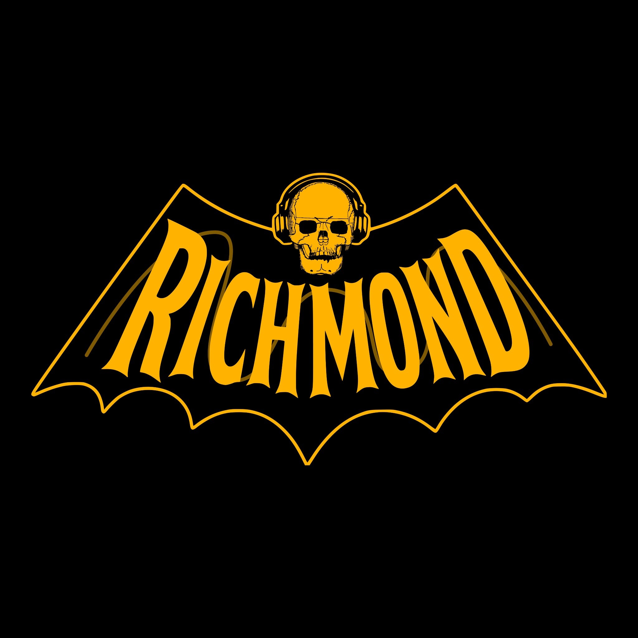 RVA Bat Tee Black Design