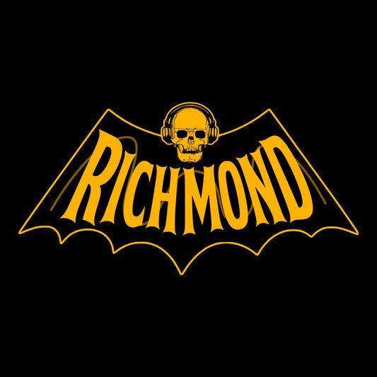RVA Bat Tee Black Design
