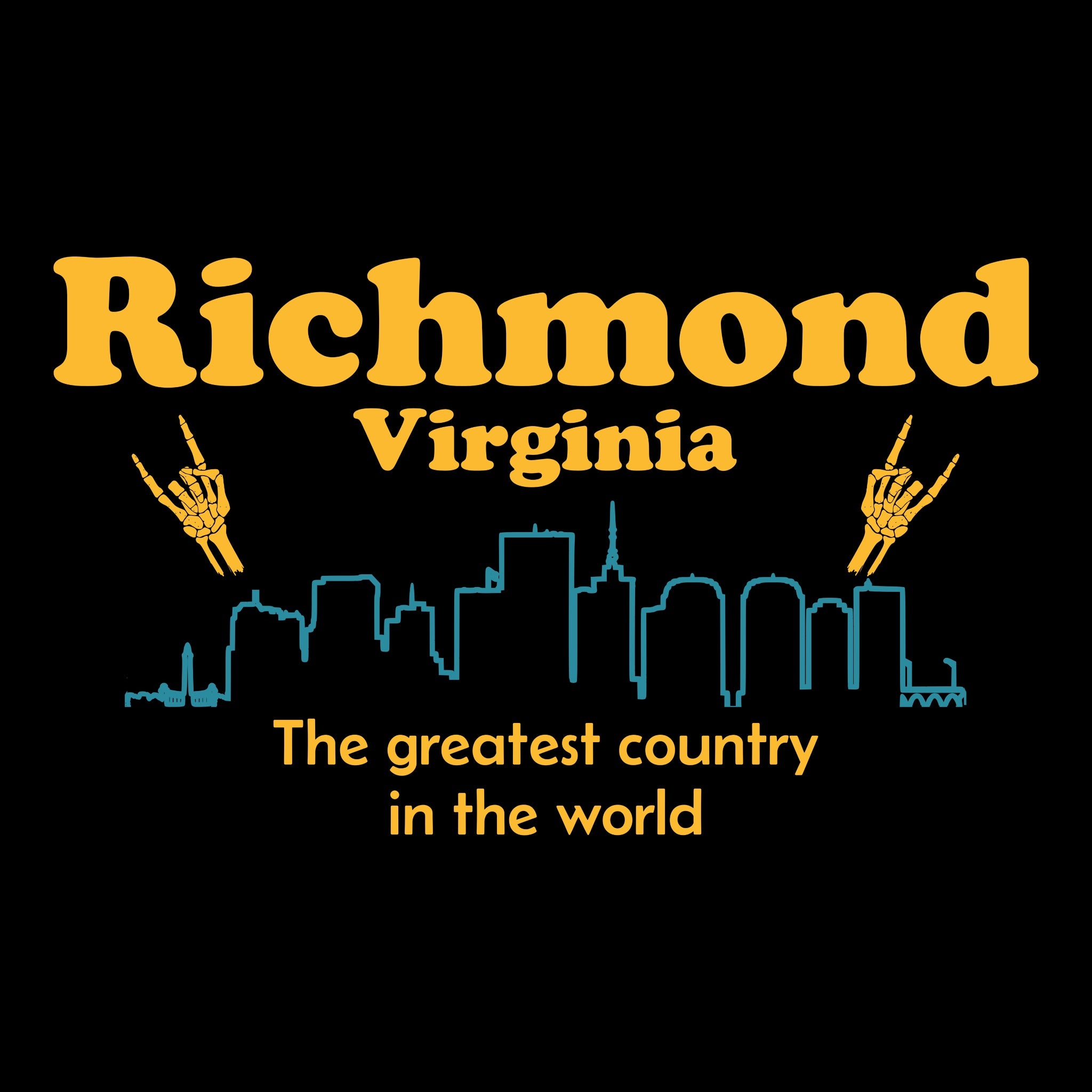 RVA Country Tee Black Design