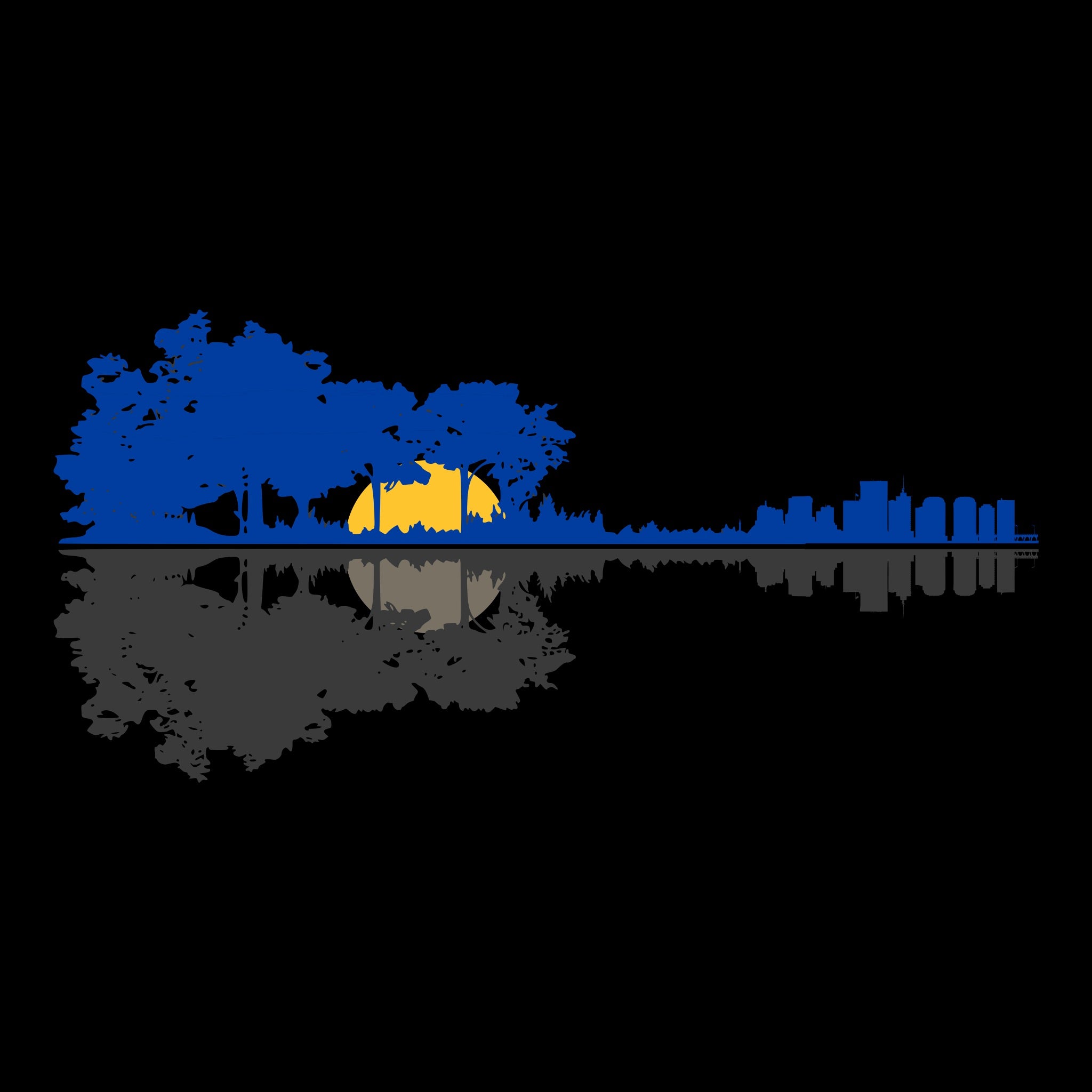 RVA Reflection Tee Black Design