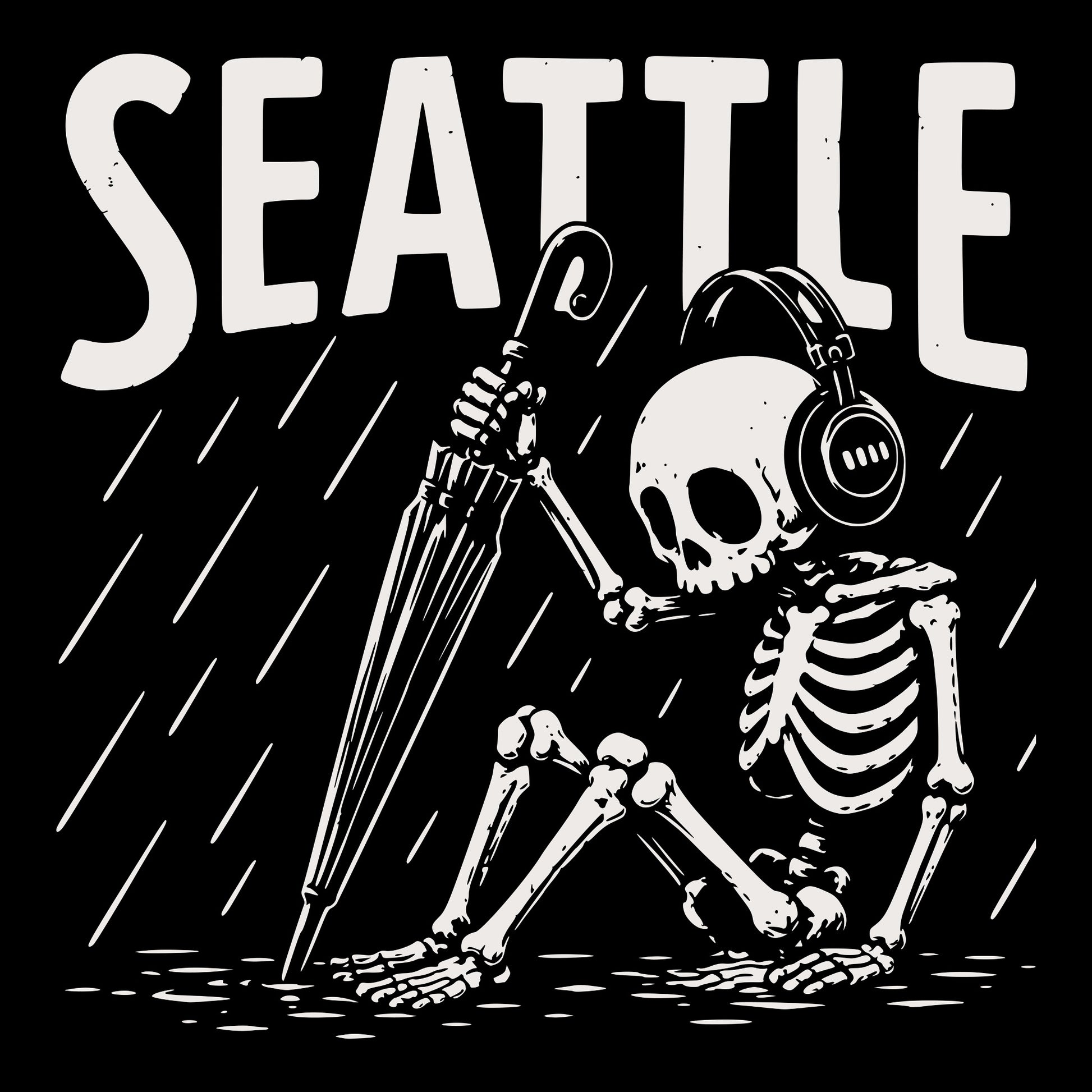 Rainy Day Tee Black Design