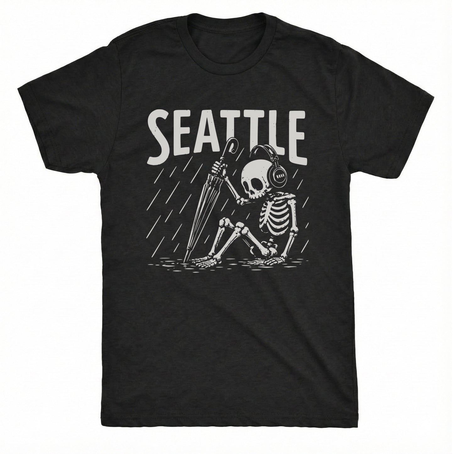 Rainy Day Tee Black Mockup
