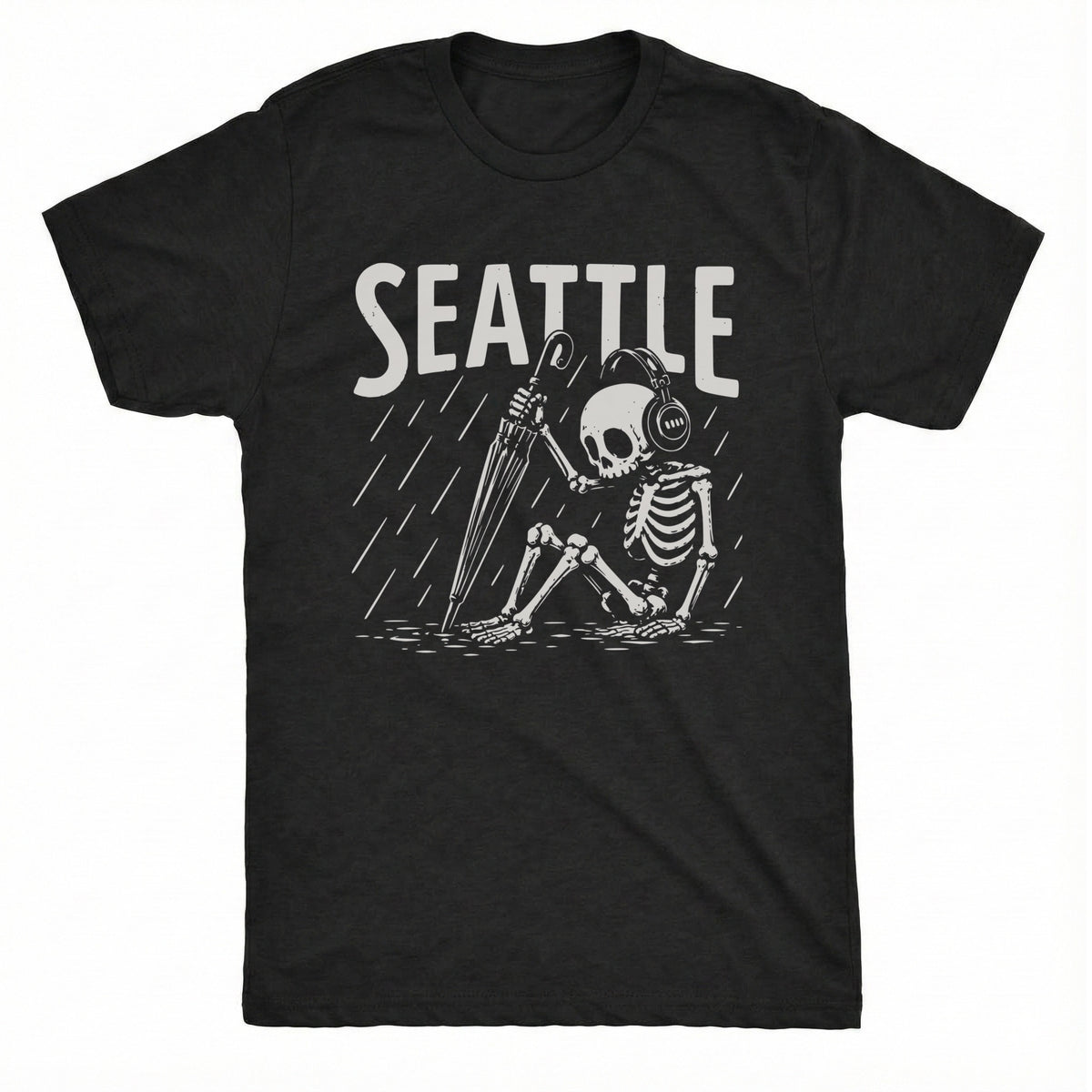 Rainy Day Tee Black Mockup