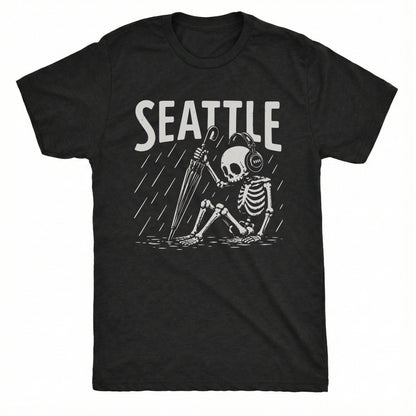 Rainy Day Tee Black Mockup