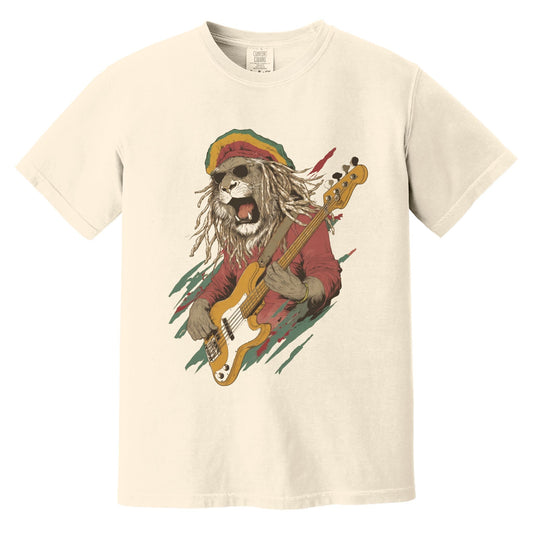 Rasta Lion T-Shirt | Comfort Colors® 1717 Ivory