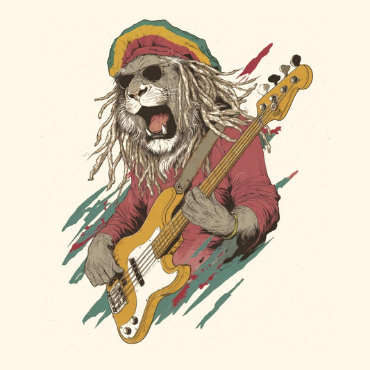 Rasta Lion T-Shirt Design