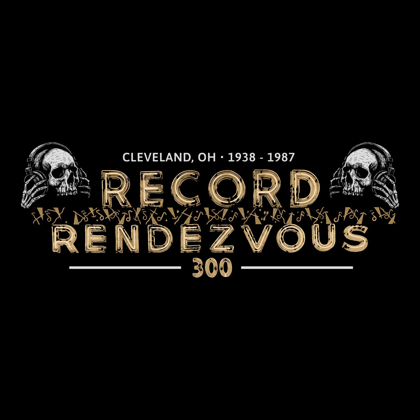 Record Rendezvous Tee Black Design