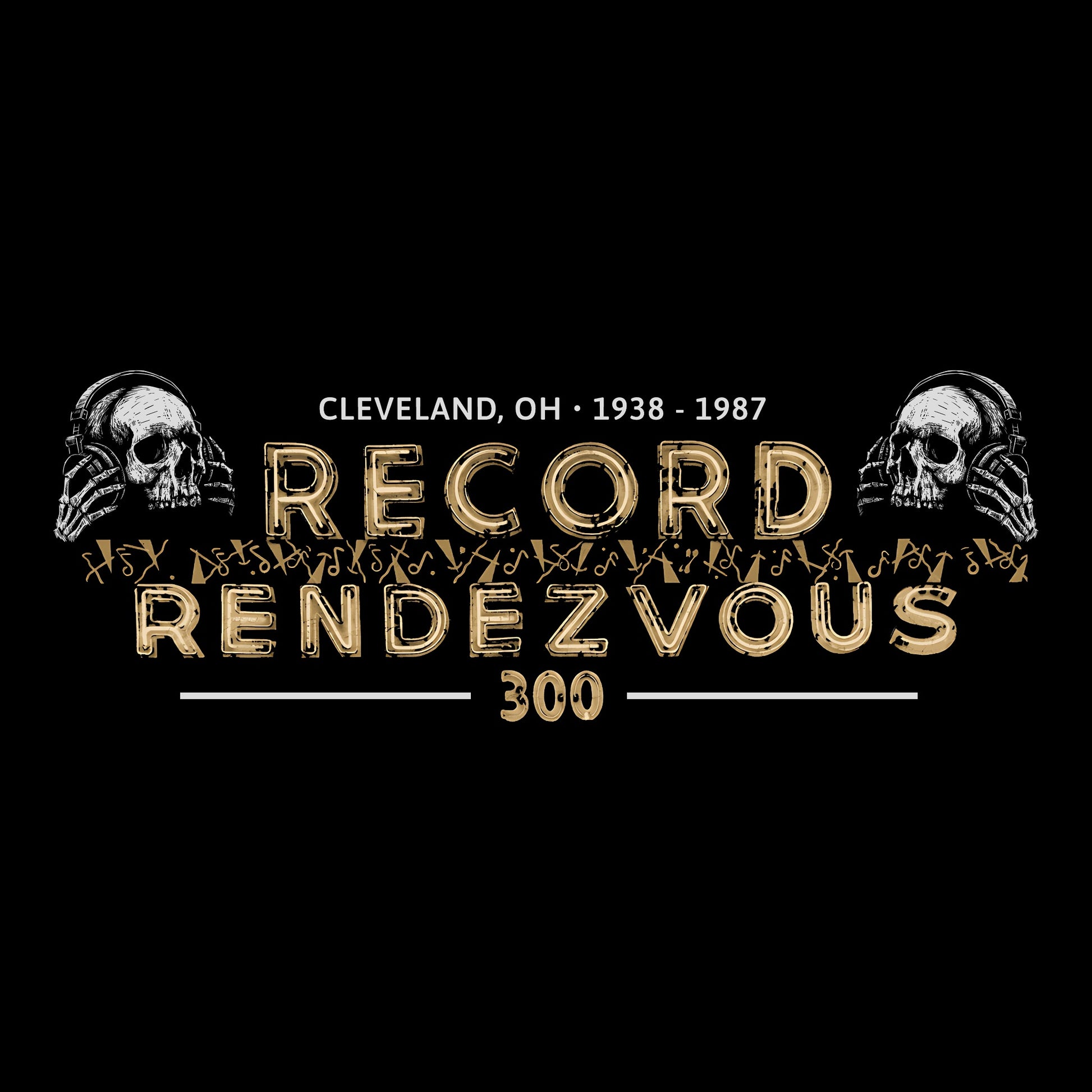 Record Rendezvous Tee Black Design