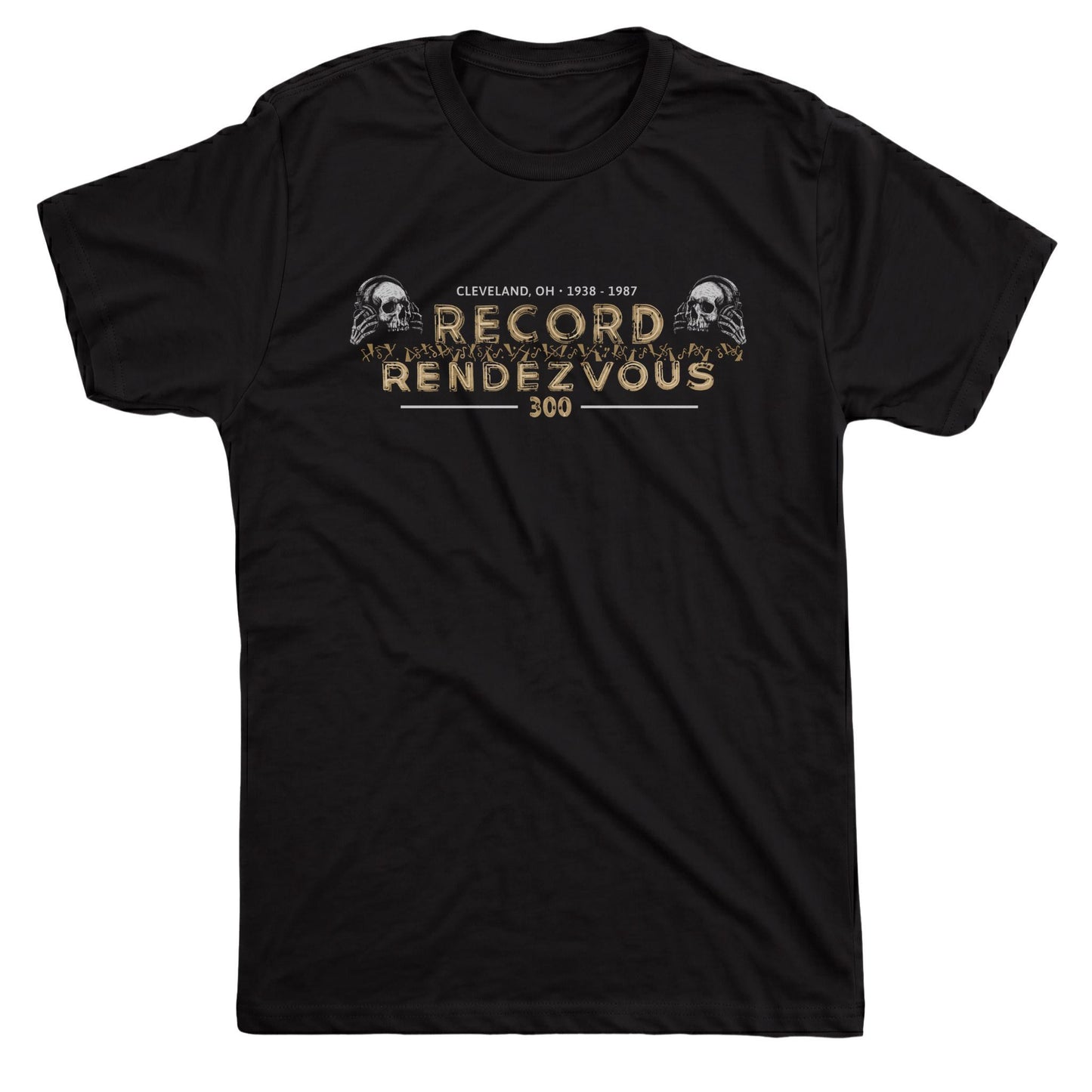 Record Rendezvous Tee Black Mockup