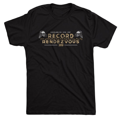Record Rendezvous Tee Black Mockup