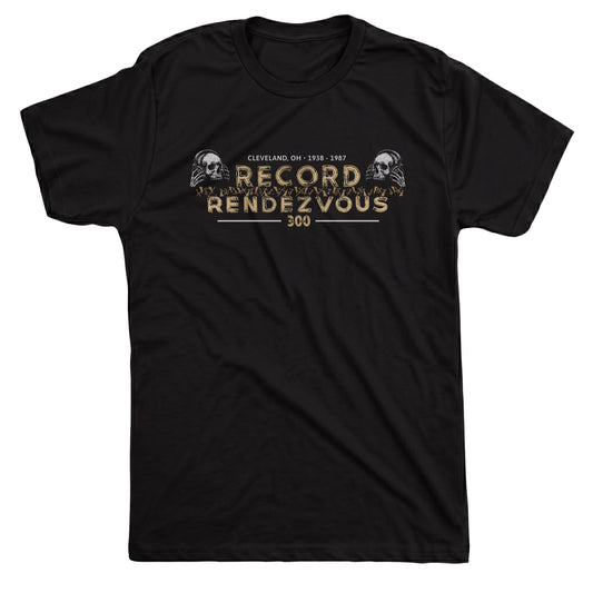 Record Rendezvous Tee Black Mockup