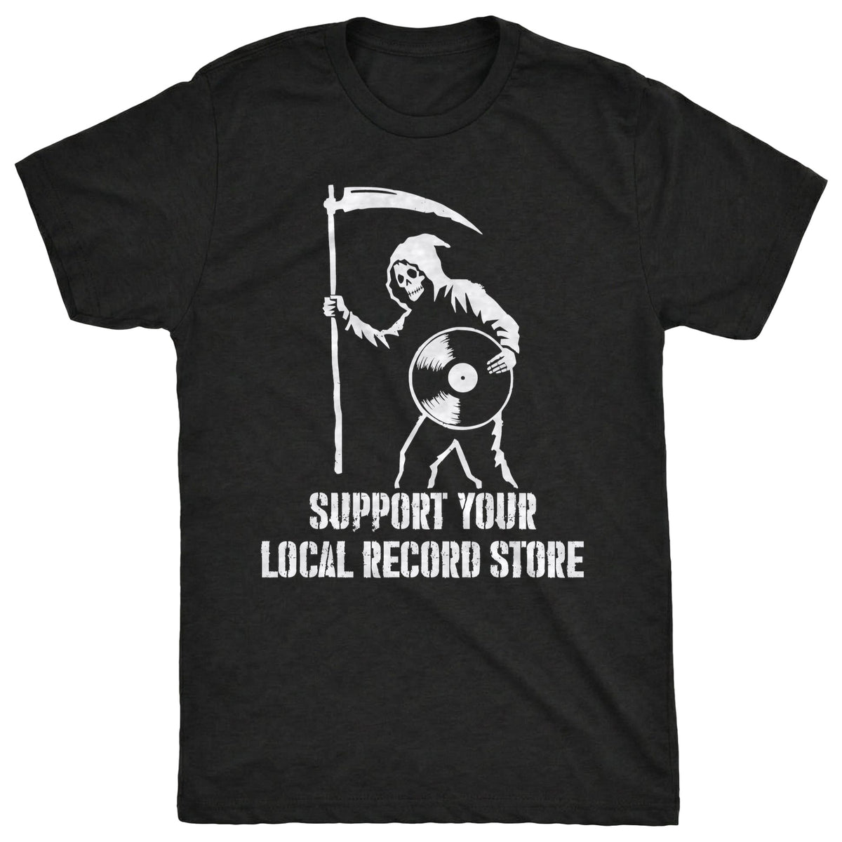 Record Store Tee Black Mockup