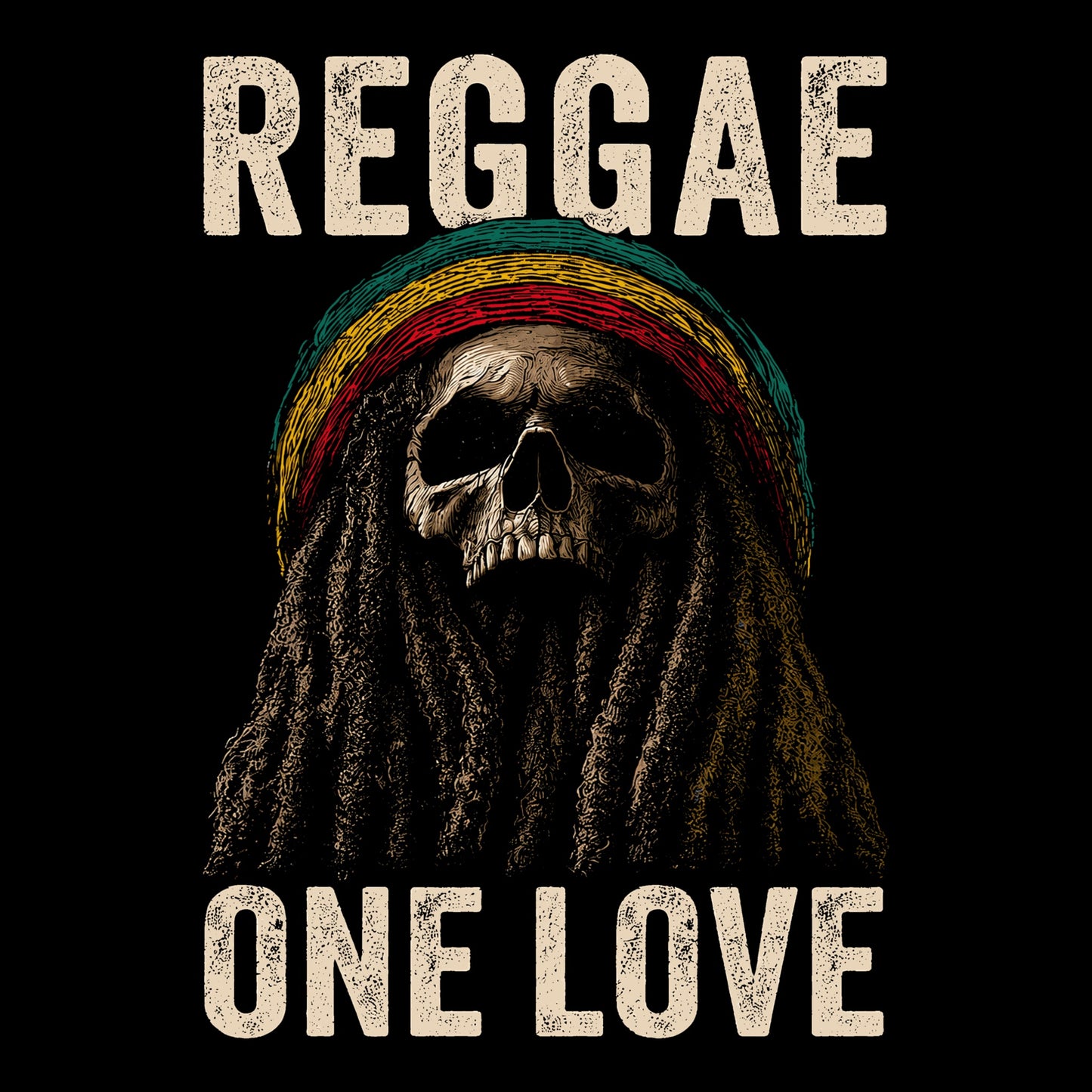 Reggae Tee Black Design