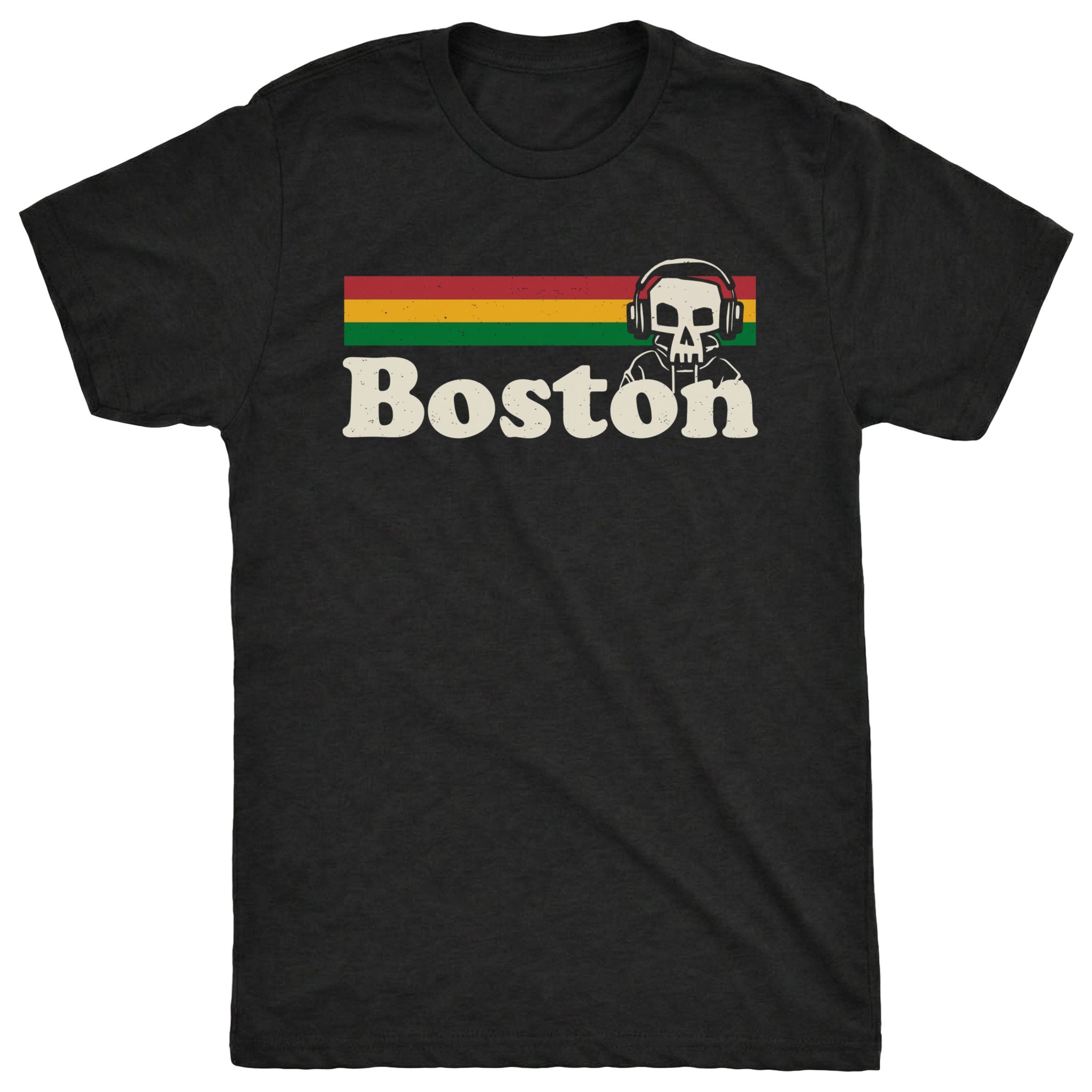 Retro Boston Tee Black Mockup