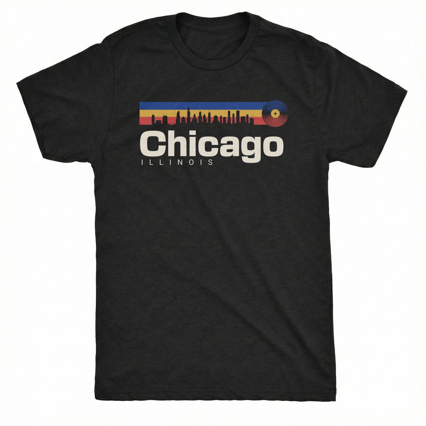 Retro Chicago Tee | Classic Tee Black