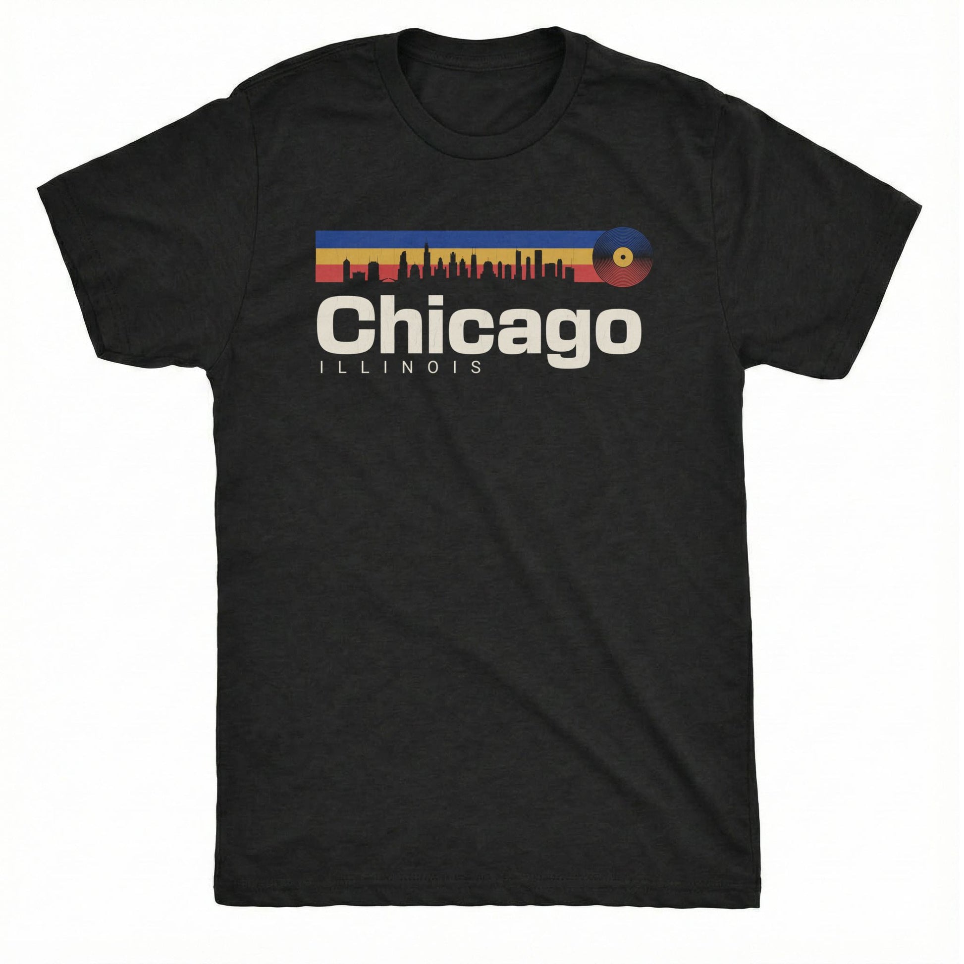 Retro Chicago Tee | Classic Tee Black
