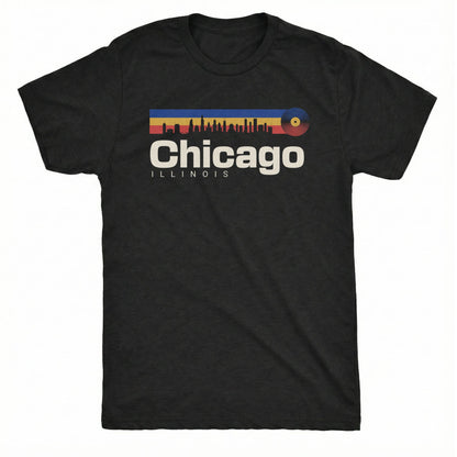 Retro Chicago Tee | Classic Tee Black