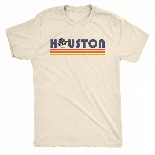 Retro Houston Tee Natural Mockup