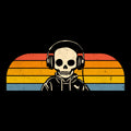 Retro Stripes Tee Black Design