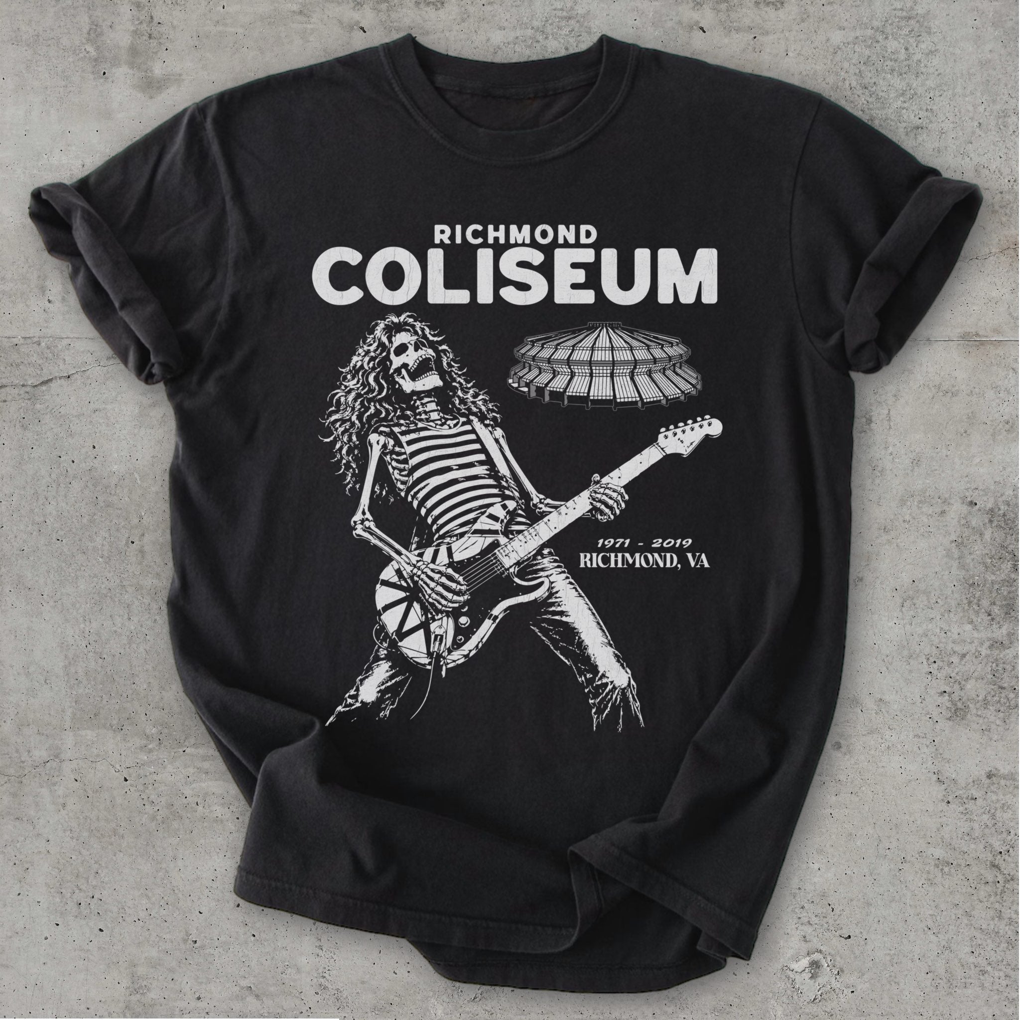 Richmond Coliseum Tee Black Mockup