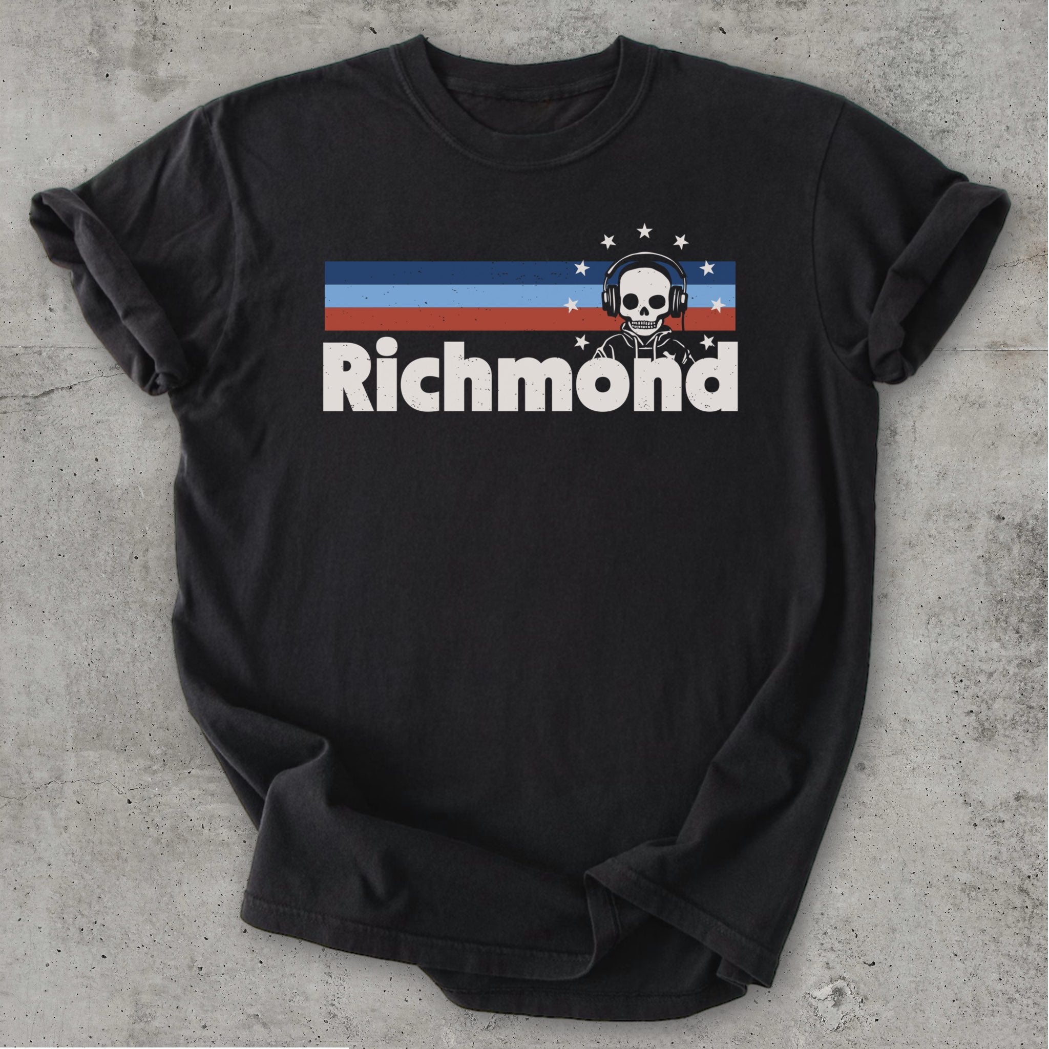 Richmond Stripes Tee Black Mockup