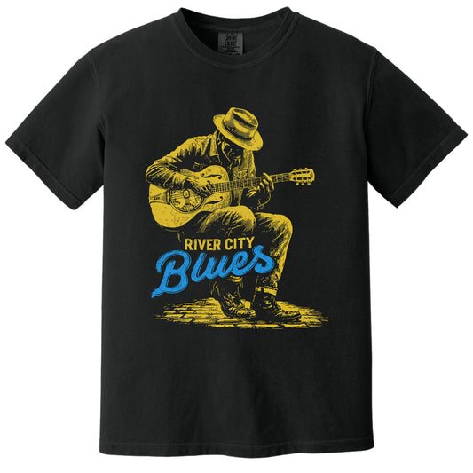 River City Blues Tee | Comfort Colors® 1717 Black