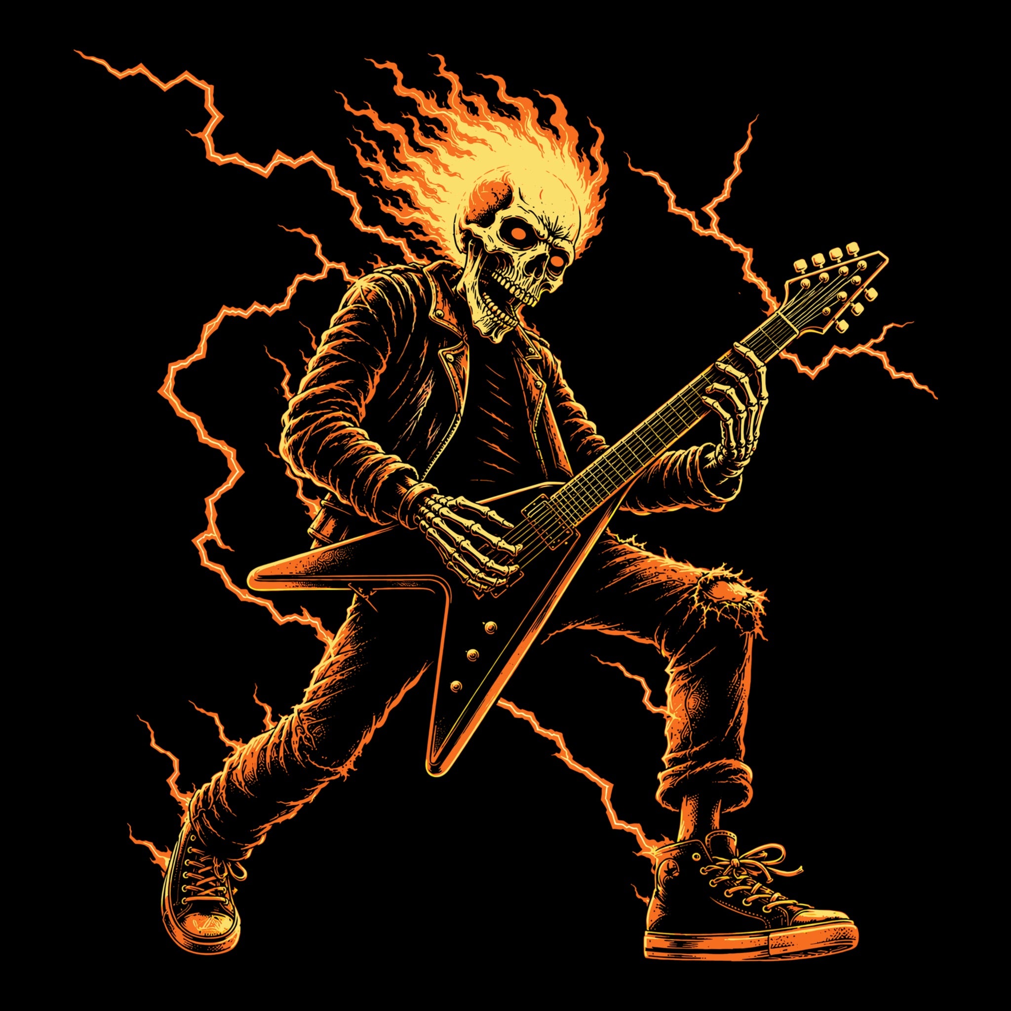 Rock God Tee Black Design