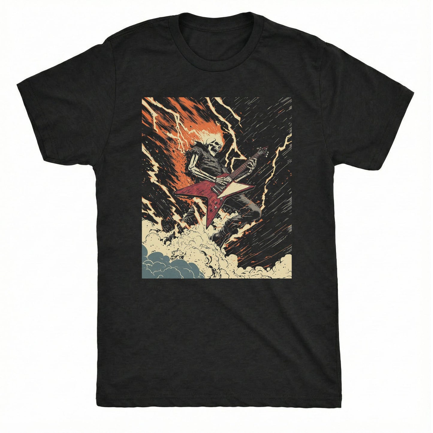 Rock Lightning Tee | Classic Tee Black