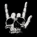 Rock Skull Tee Design Black