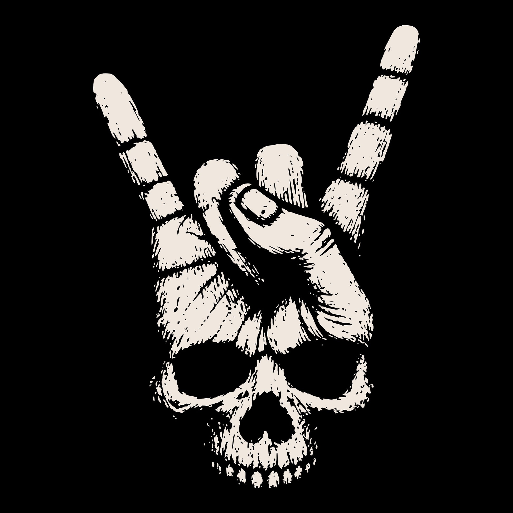 Rock Skull Tee Black Design