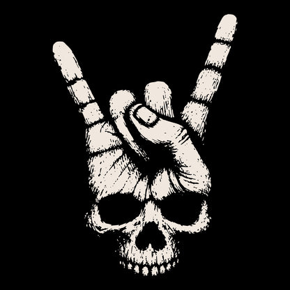 Rock Skull Tee Black Design