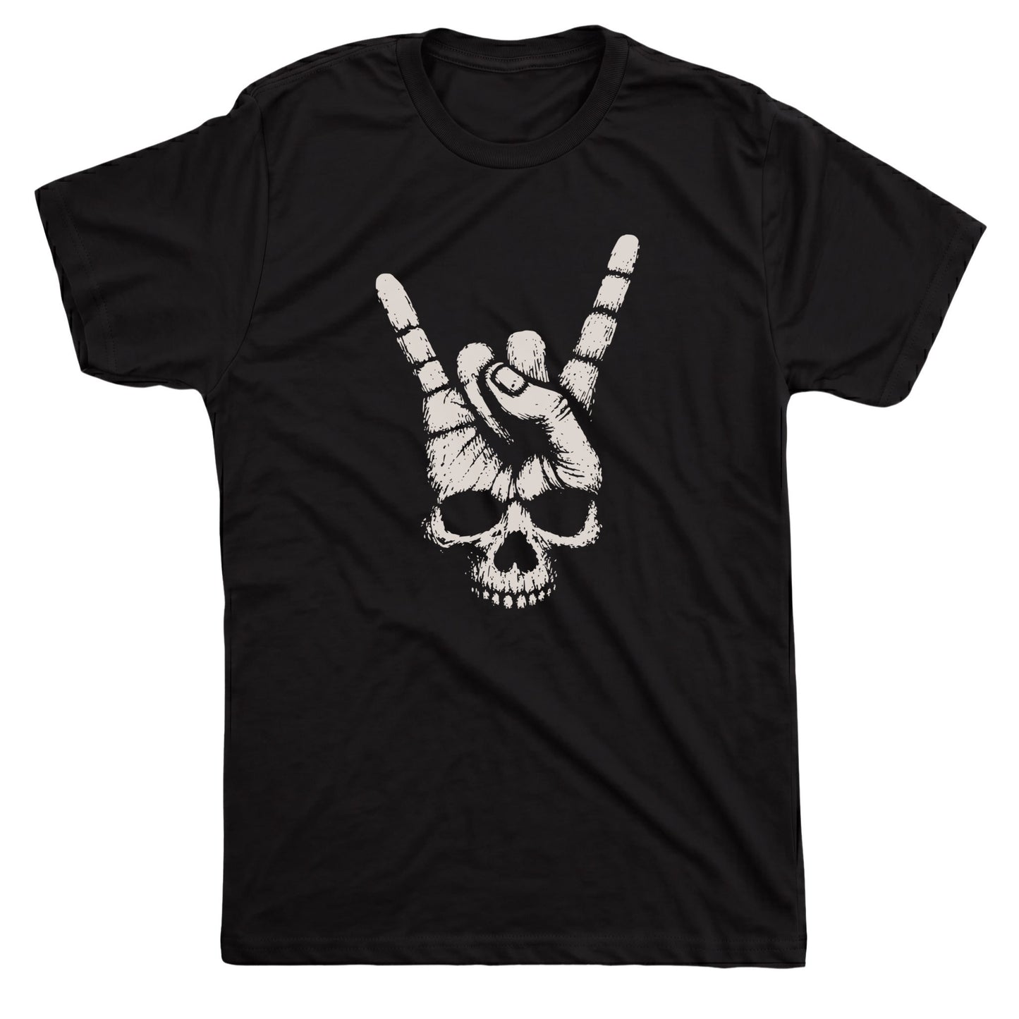 Rock Skull Tee Black Mockup