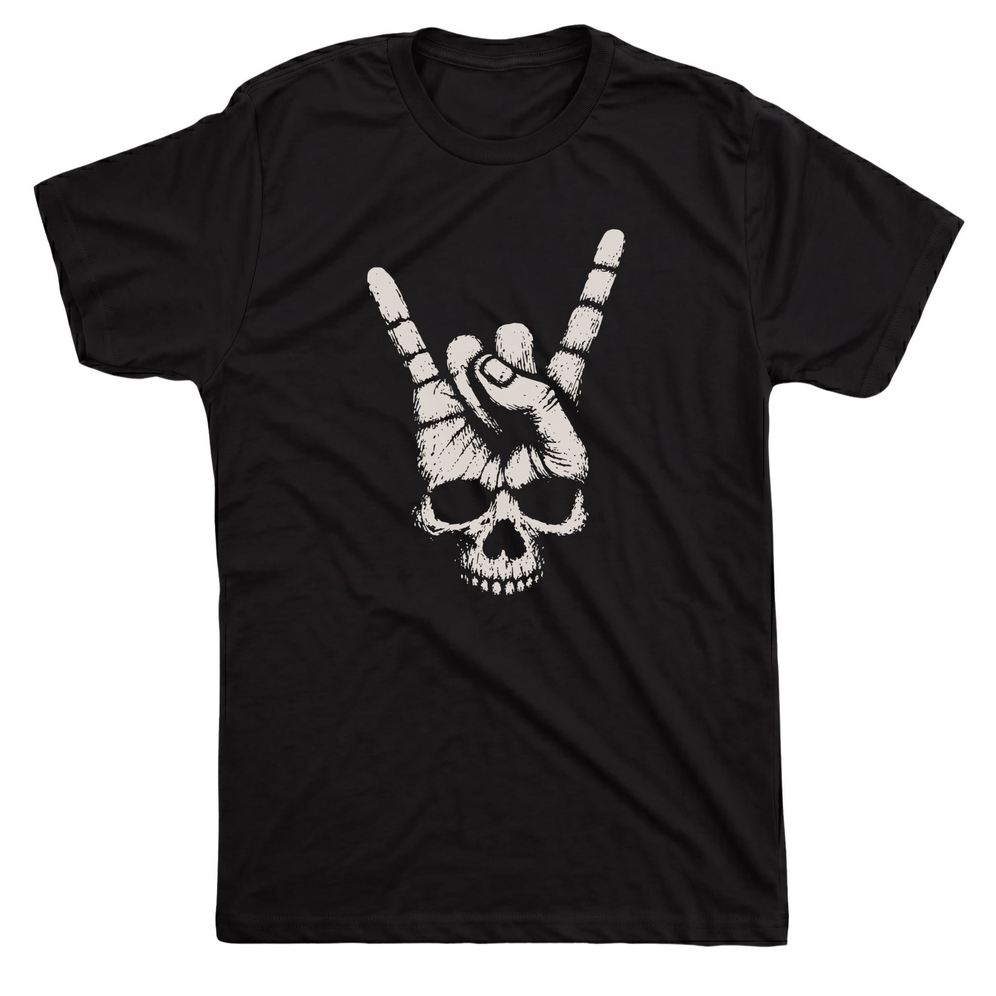 Rock Skull Tee Black Mockup