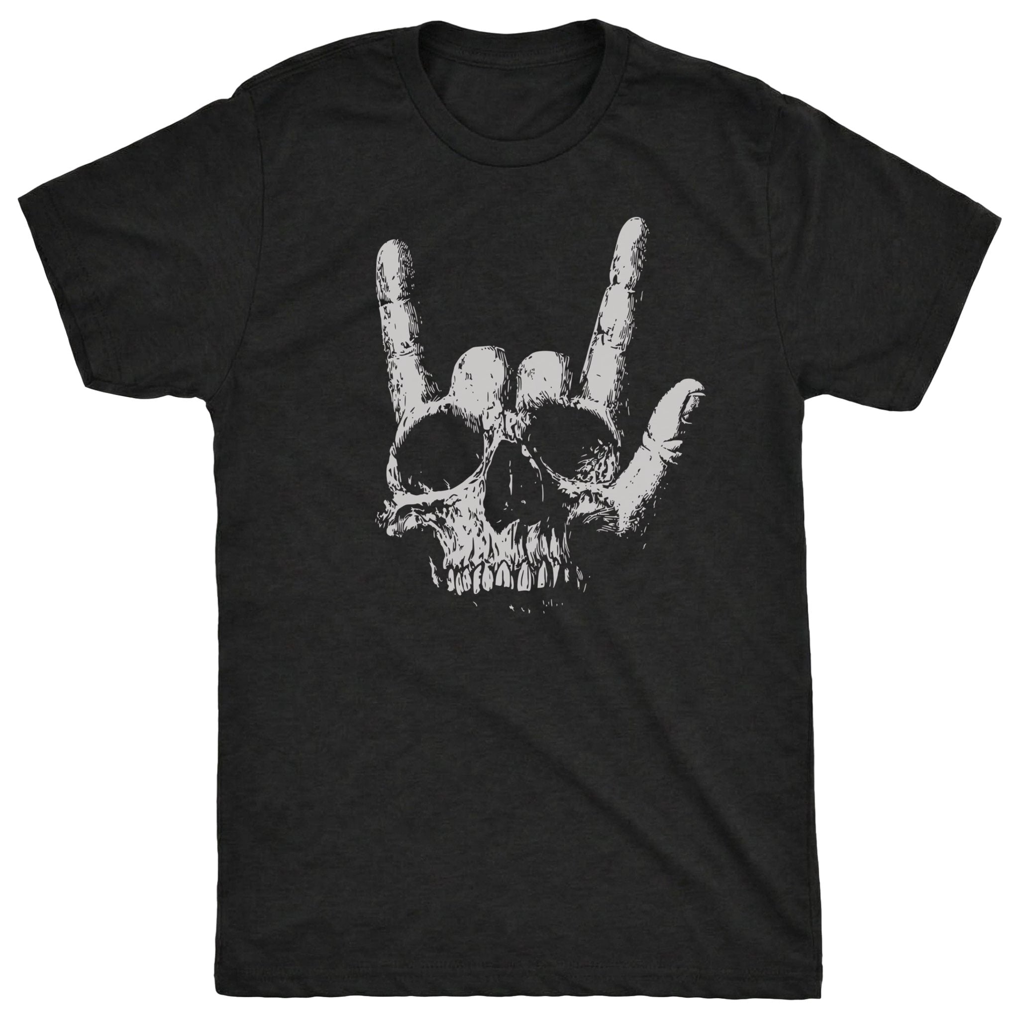 Rock Skull Tee Black Mockup