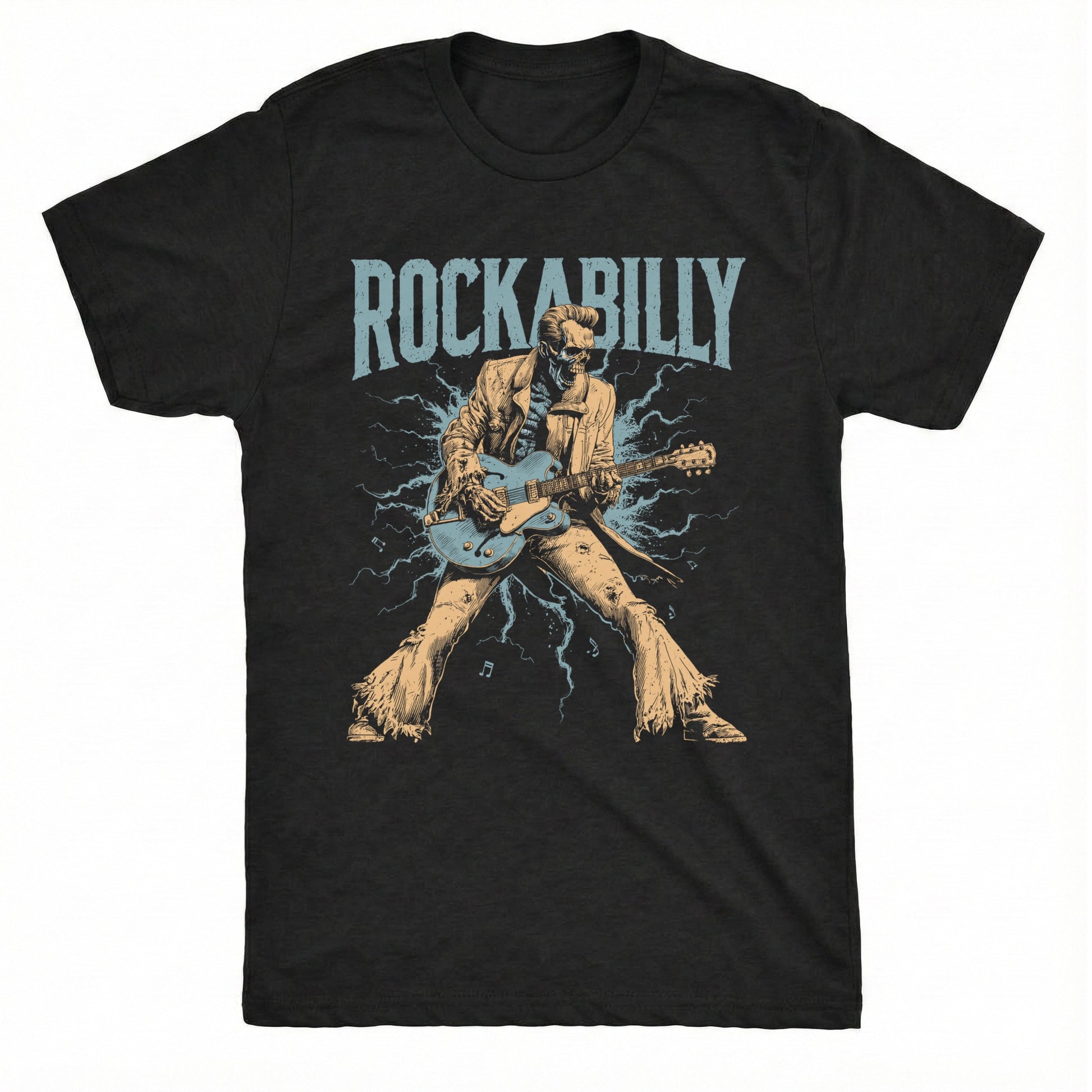 Rockabilly Tee Black Mockup
