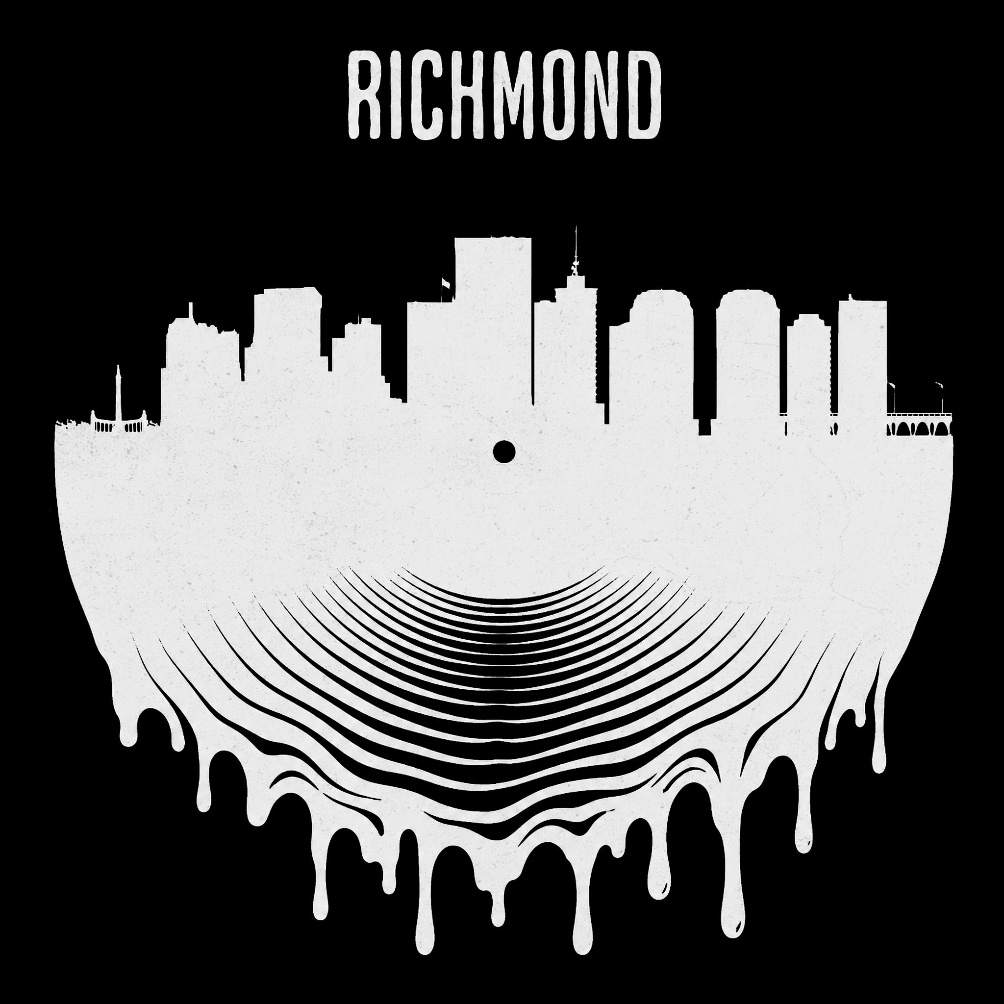 Rva Vinyl Tee Black Design