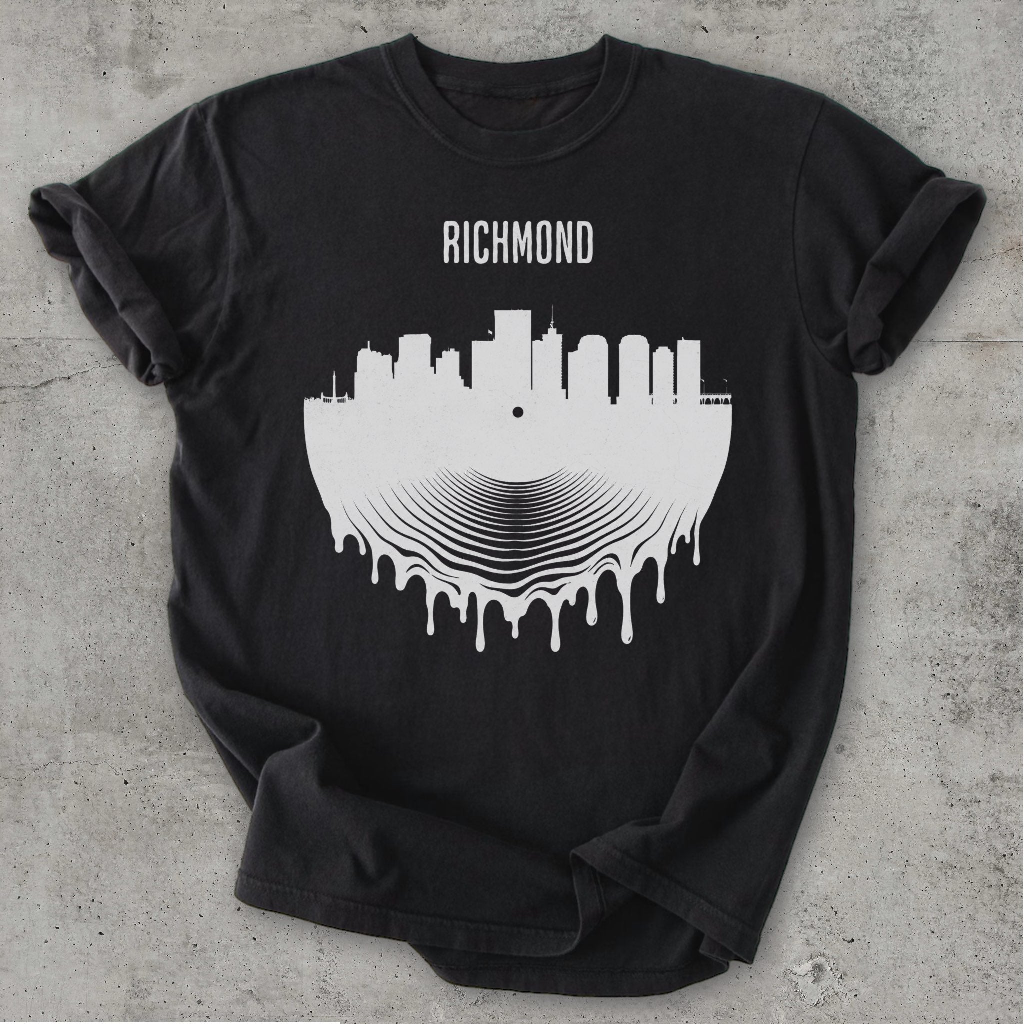 Rva Vinyl Tee Black Mockup