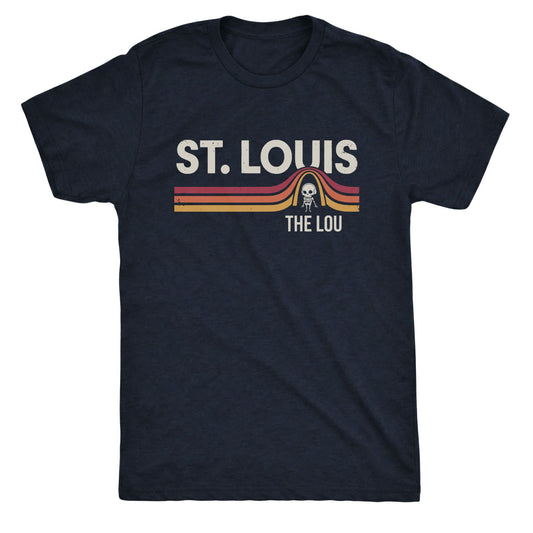 STL Friend Tee Navy Mockup