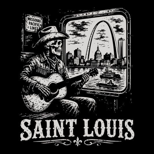 STL Train Tee Black Design