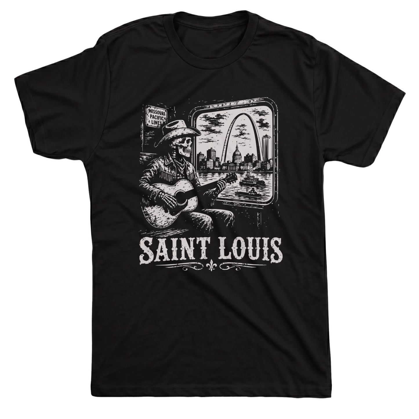 STL Train Tee Black Mockup