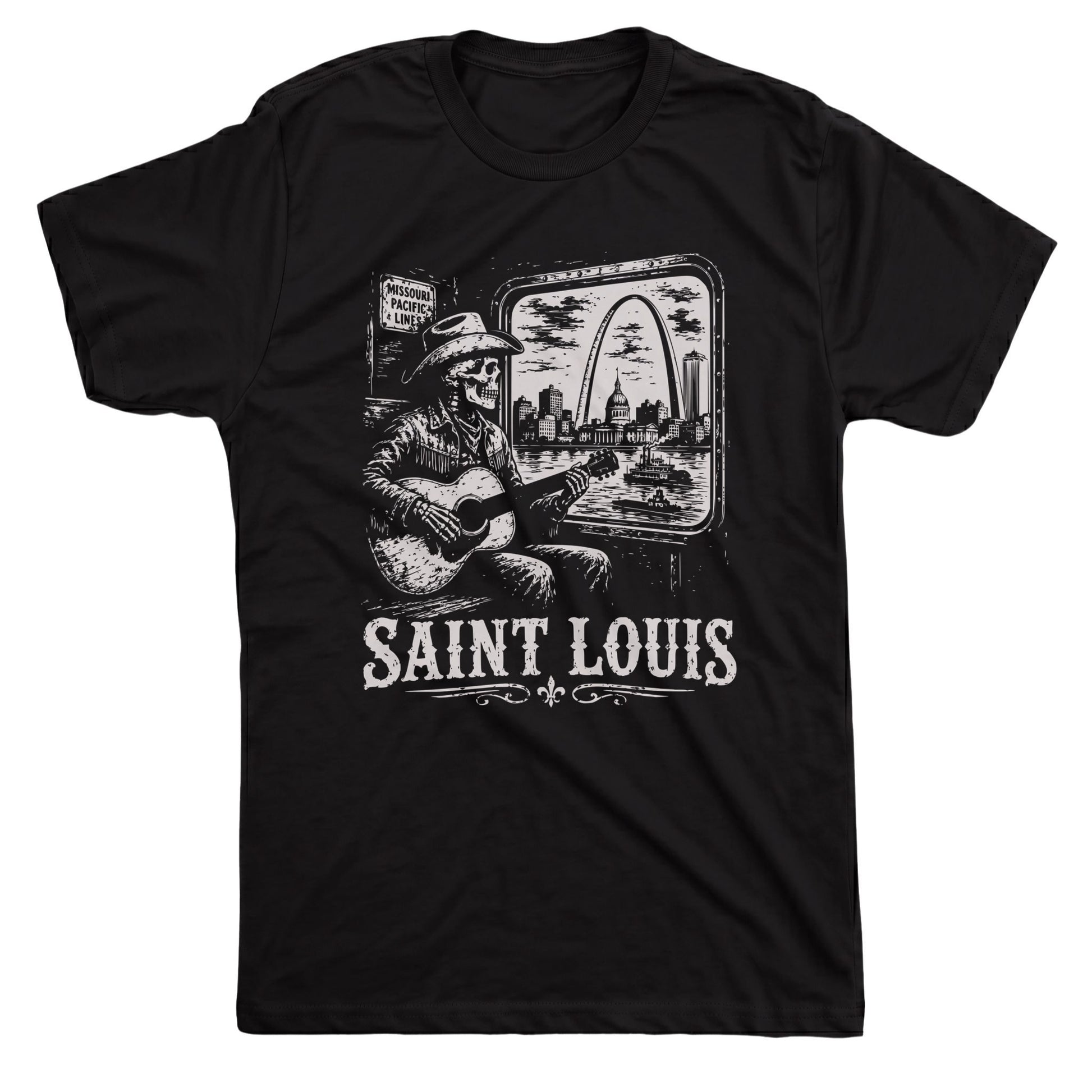 STL Train Tee Black Mockup