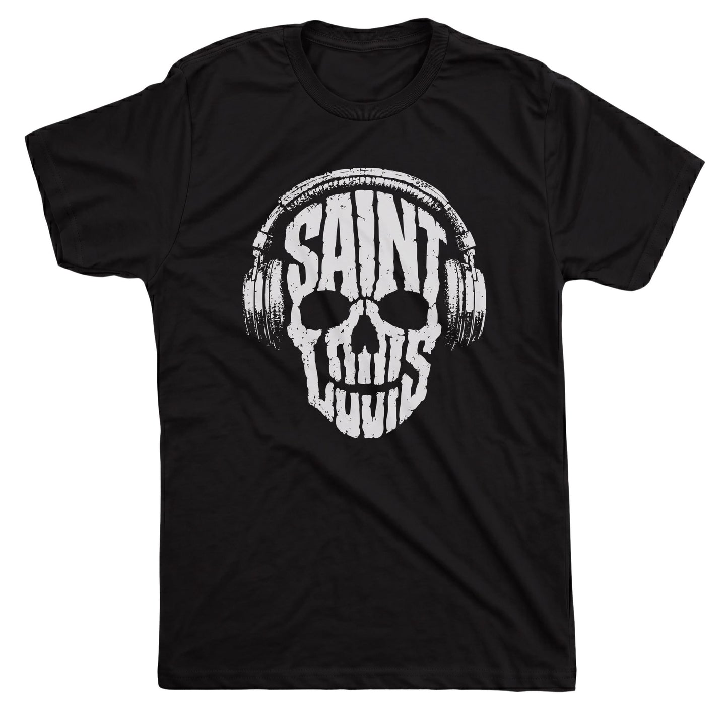 Saint Louis Skull Tee Black Mockup