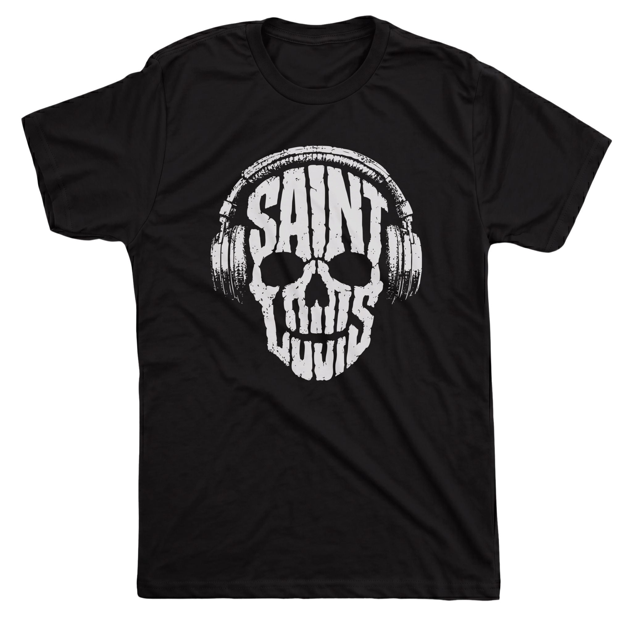 Saint Louis Skull Tee Black Mockup