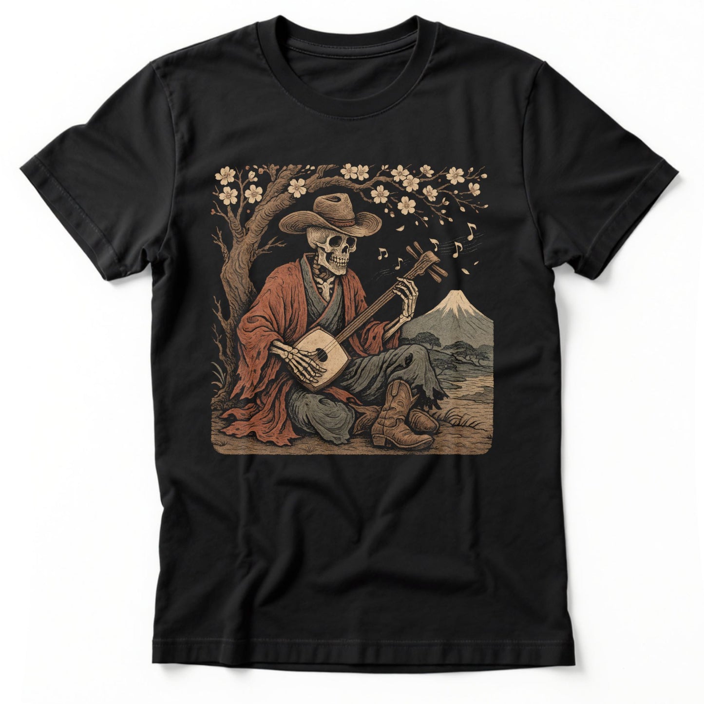 Sakura Hollow T-shirt | Comfort Colors® 1717 Black