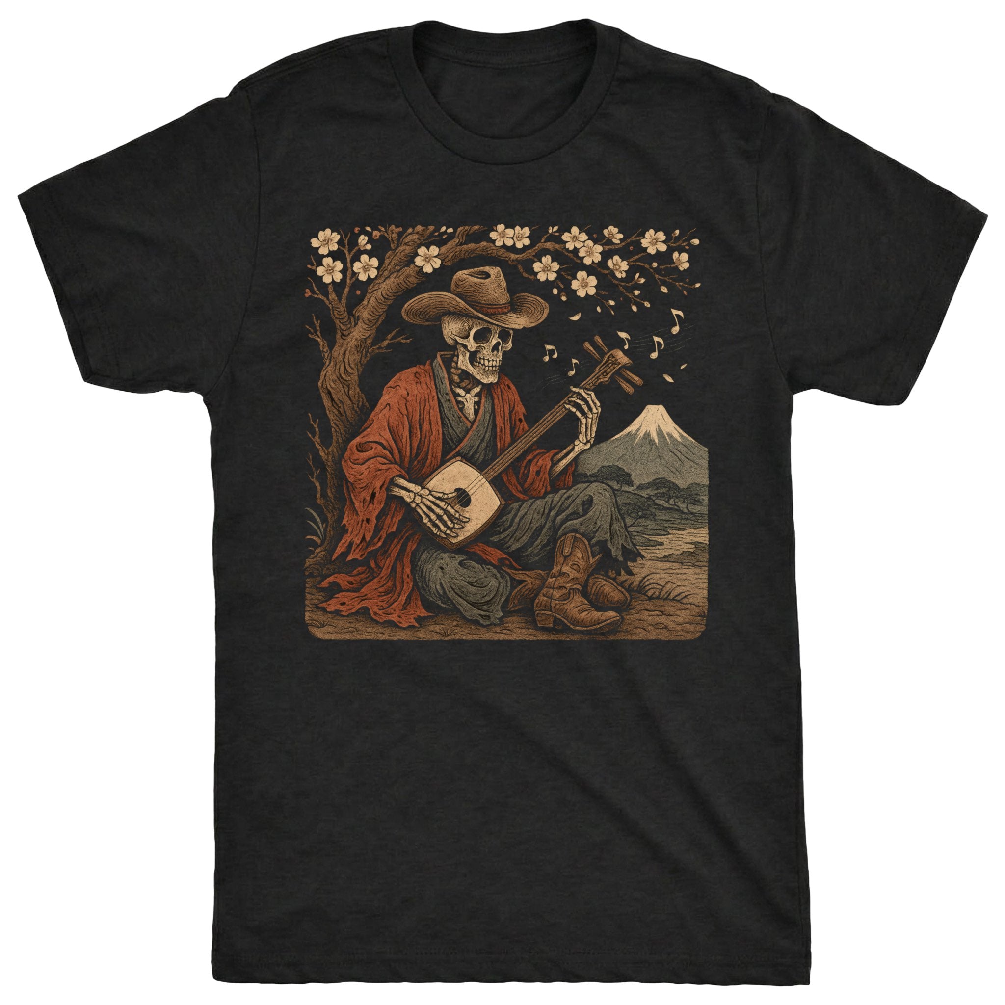 Sakura Hollow T-shirt | Comfort Colors® 1717 Black