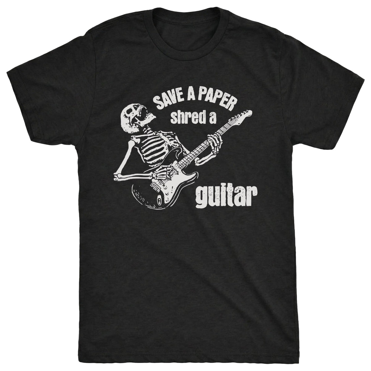 Save Paper Tee Black Mockup